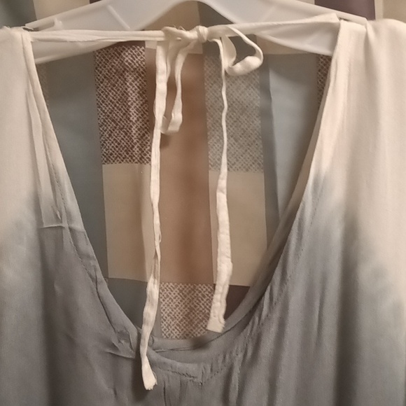 The Golden Globe Clothing multi-colored tie-dye scoop neck tie-up dress w fringe - Picture 8 of 13